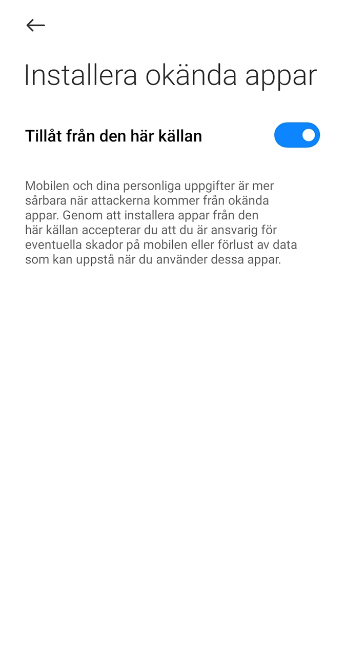 Configure your device before installing the 1Win app.