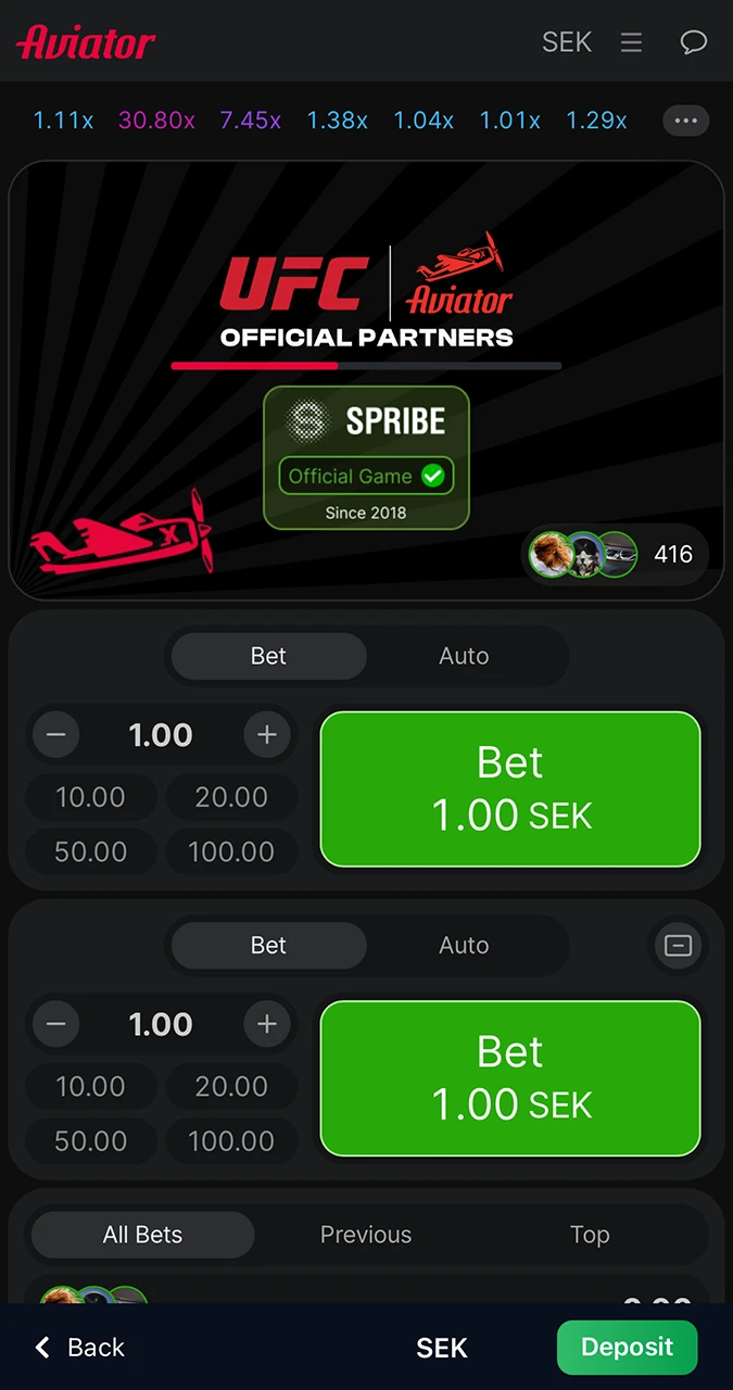 Place your first bet on Aviator and wait for your winnings to be credited to your 1Win Casino account.